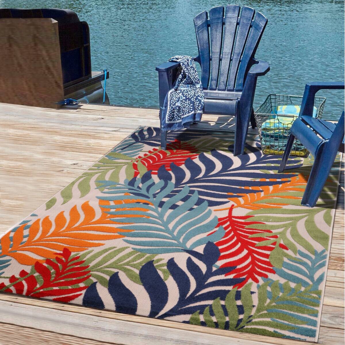 Sanat Outdoorteppich FLORAL bunt B/L: ca. 140x200 cm