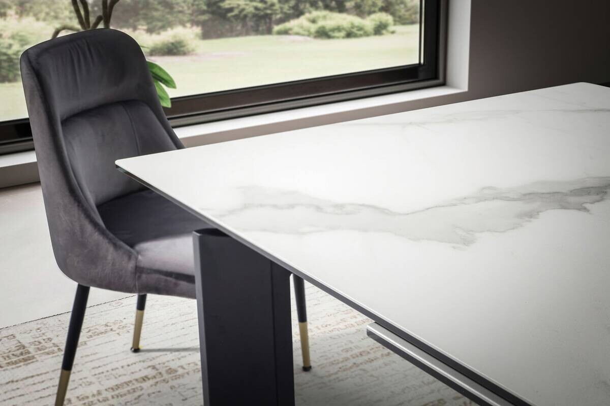 Esstisch weiß Marmor Optik B/H/T: ca. 180x77x95 cm