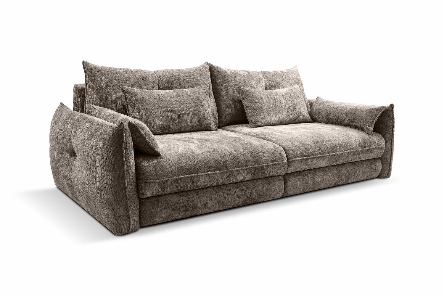 Big Sofa Delphine taupe Microfaser B/H/T: ca. 246x74x119 cm