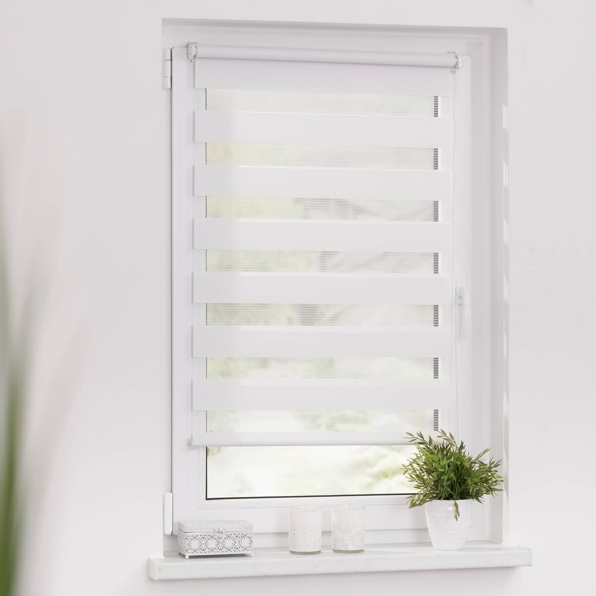 LICHTBLICK Doppelrollo Duo weiß B/L: ca. 90x150 cm