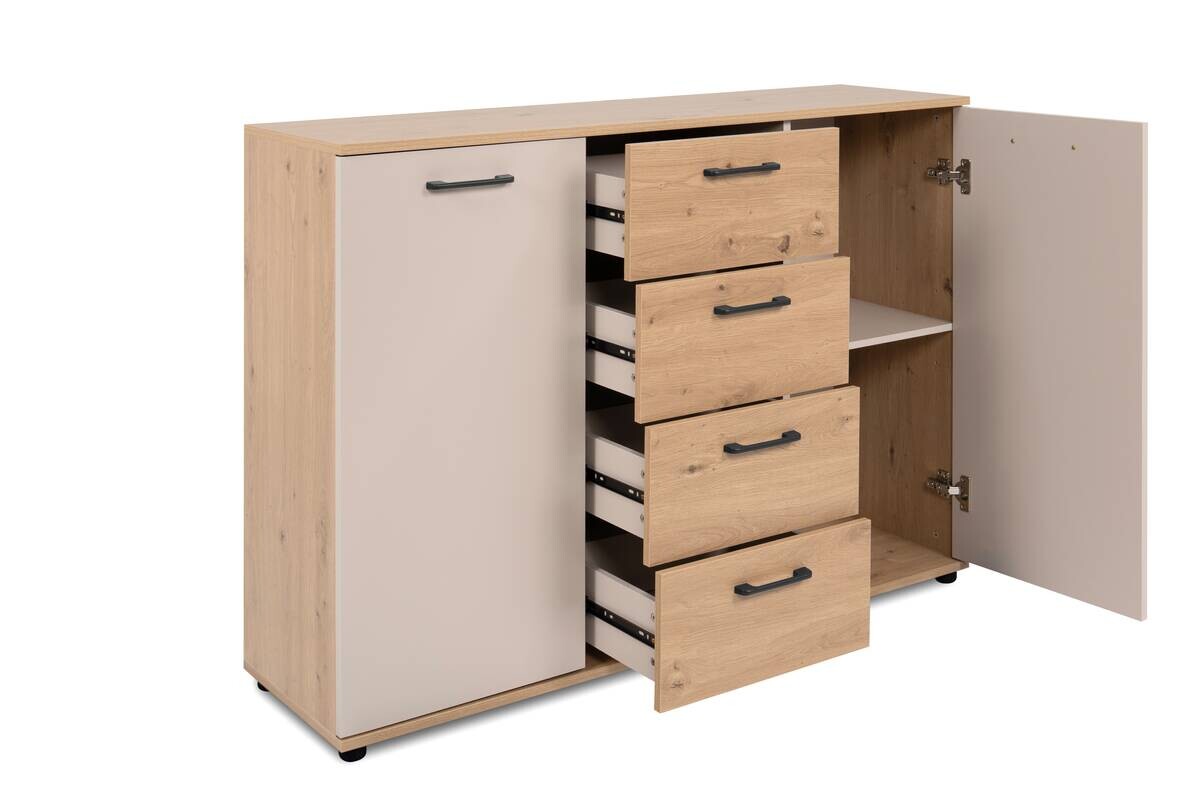 Kommode Kerry 01C Eiche Artisan Nachbildung Kaschmir B/H/T: ca. 120x85x35 cm