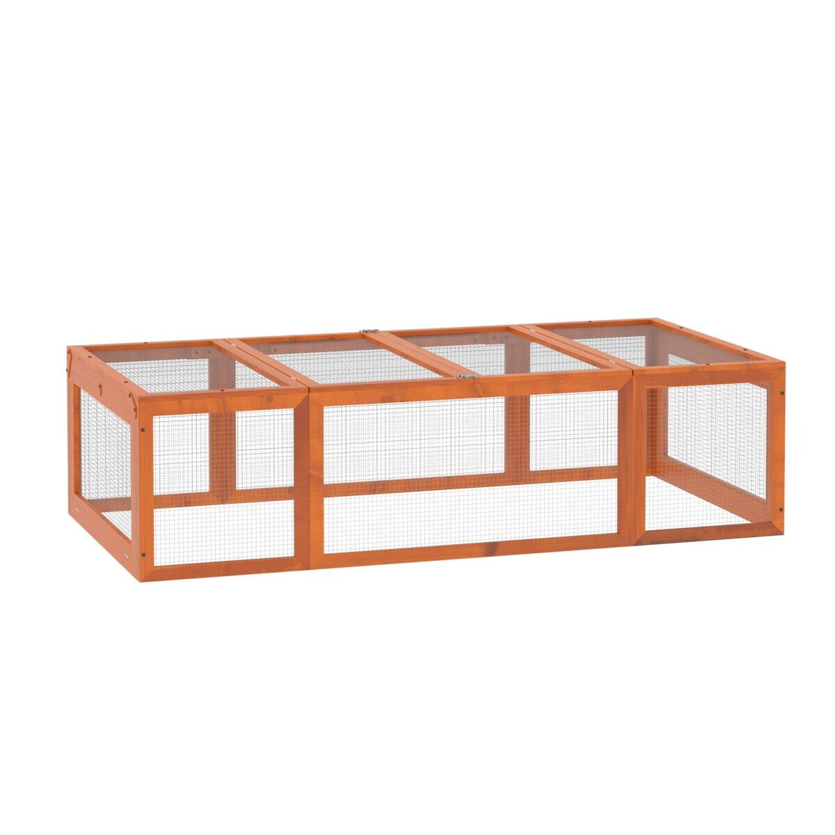 PawHut Stall orange Holz B/H/L: ca. 90x180x48 cm