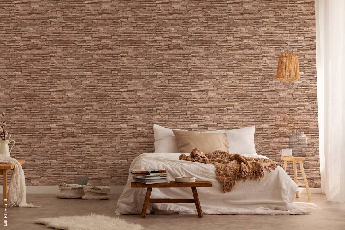 A.S.Creation Vliestapete braun beige B/H/D: ca. 53x1005x9,3 cm
