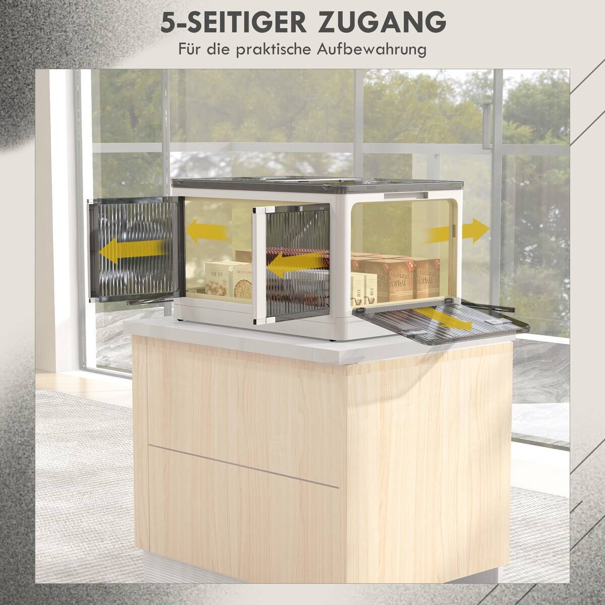 HOMCOM Aufbewahrungsbox weiß B/H/L: ca. 42x60x34 cm