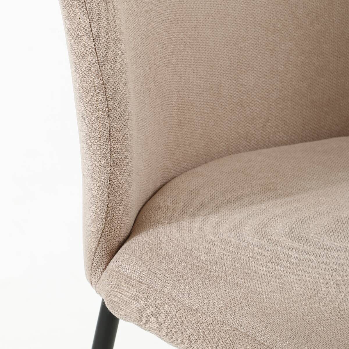 Stuhl Medina beige Webstoff B/H/T: ca. 46x85x48 cm