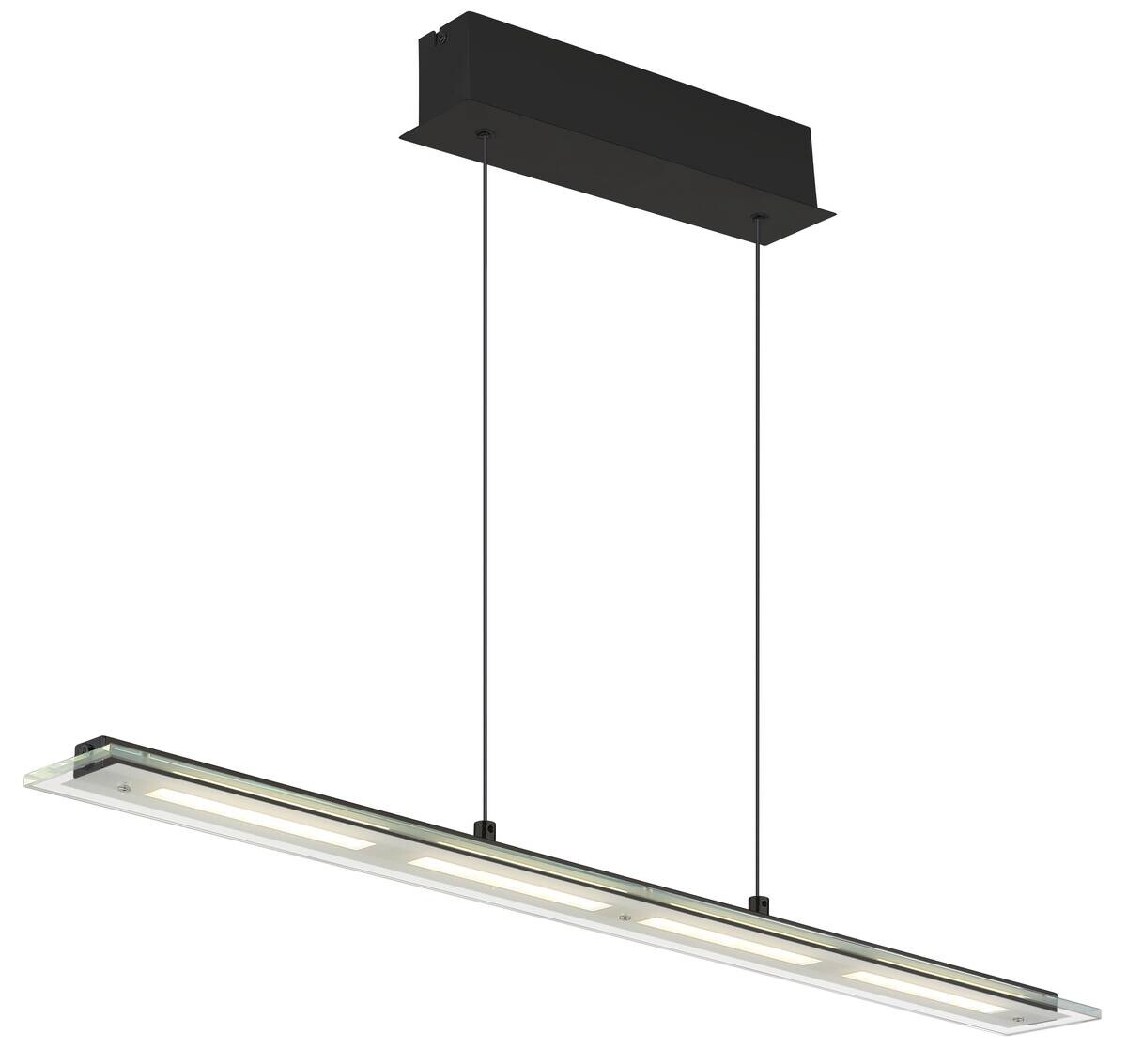 GLOBO LED-Pendelleuchte Novak sand Metall Glas B/L/D: ca. 9x115x150 cm