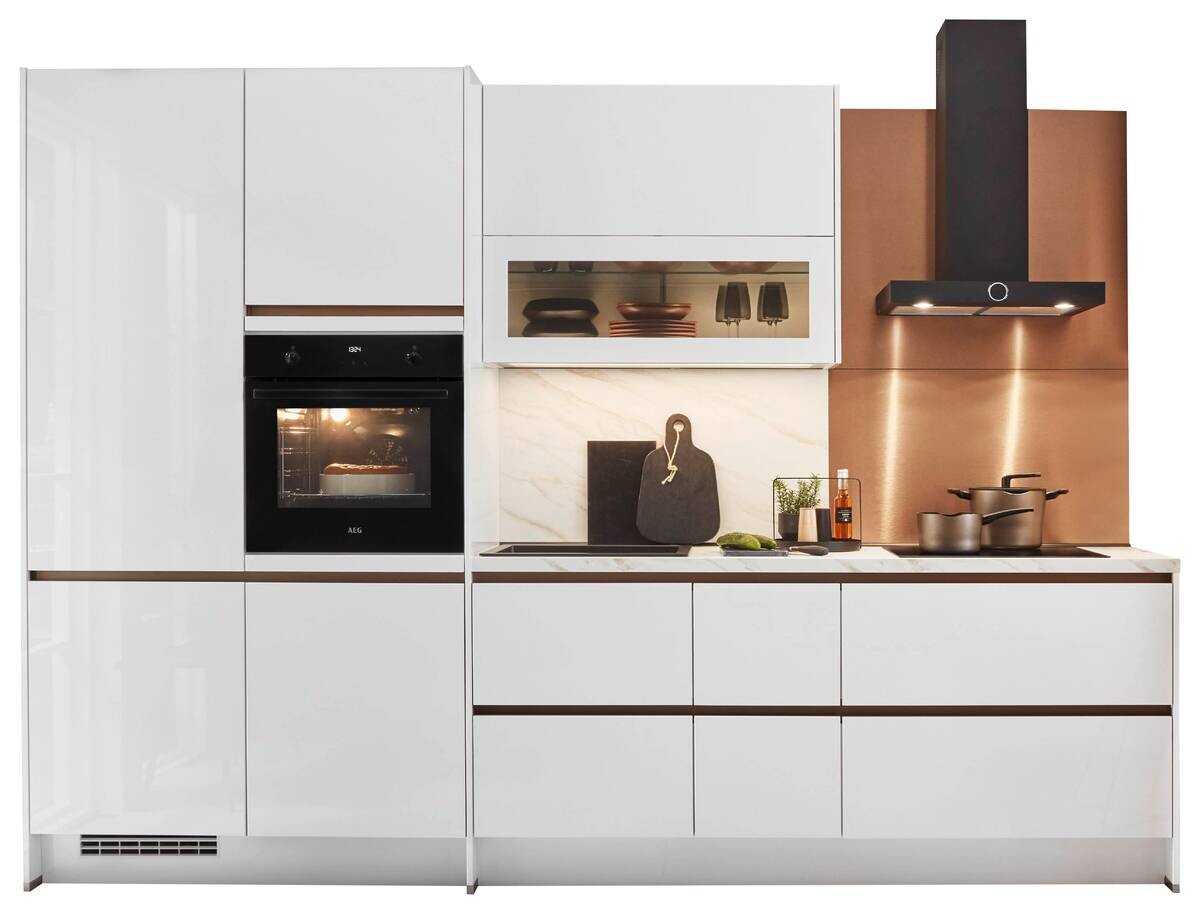 nobilia Küchenblock Alpinweiß Hochglanz B/T: ca. 320x60 cm