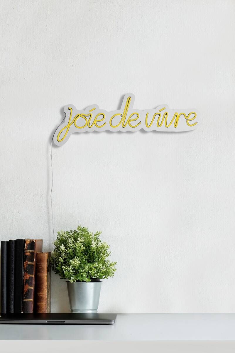 Opviq LED-Wandleuchte gelb PVC B/H/T/L: ca. 53x19x2x53 cm