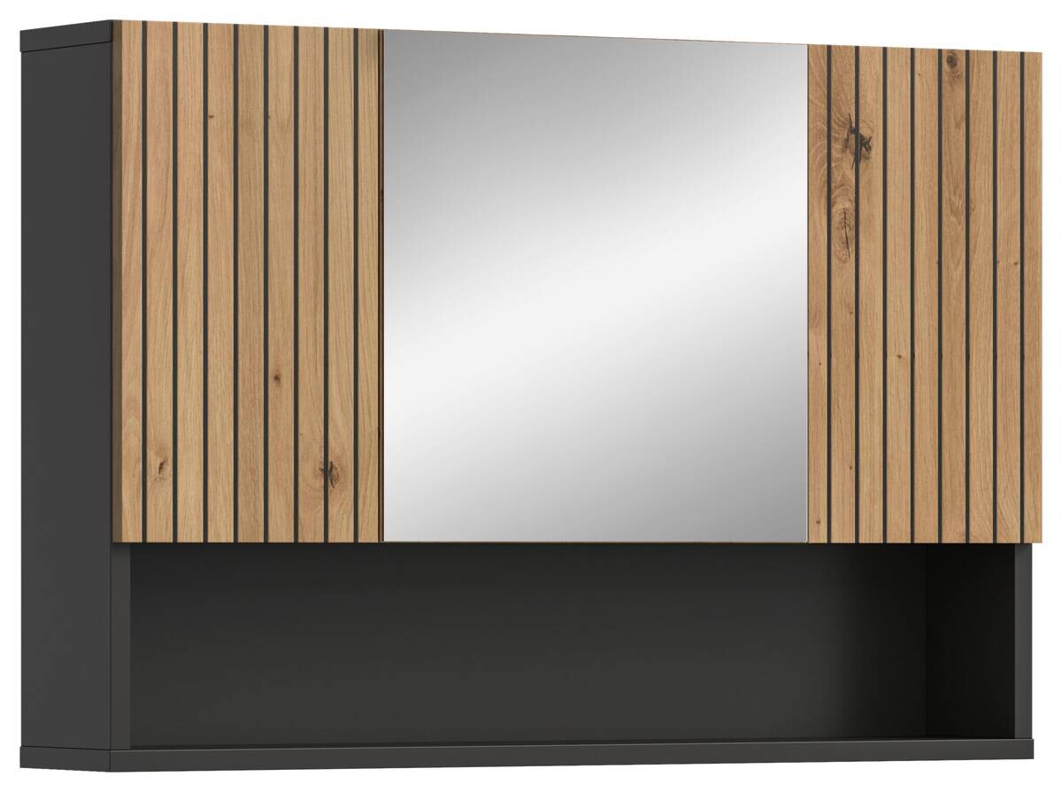 Spiegelschrank Mone Basalt Nachbildung Artisan Oak Nachbildung B/H/T: ca. 80x55x17 cm