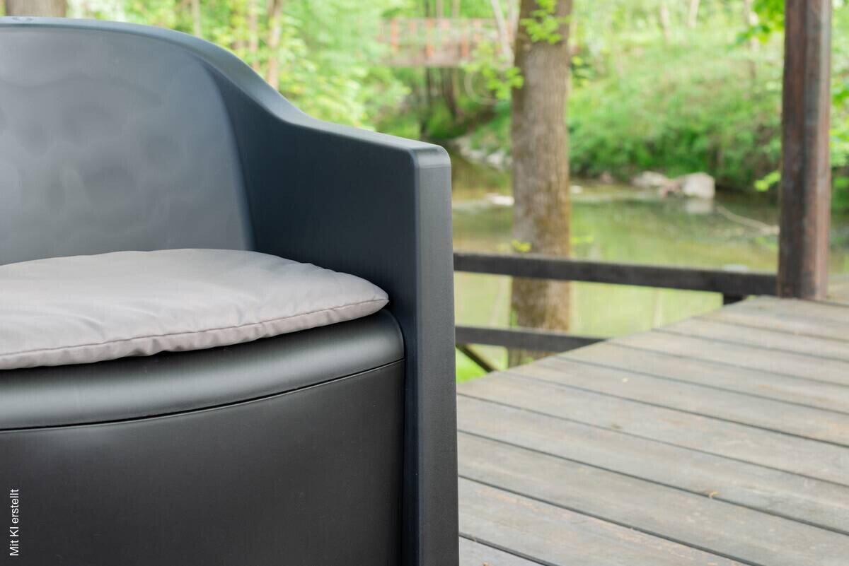 ProGarden Loungeset Luna anthrazit Kunststoff