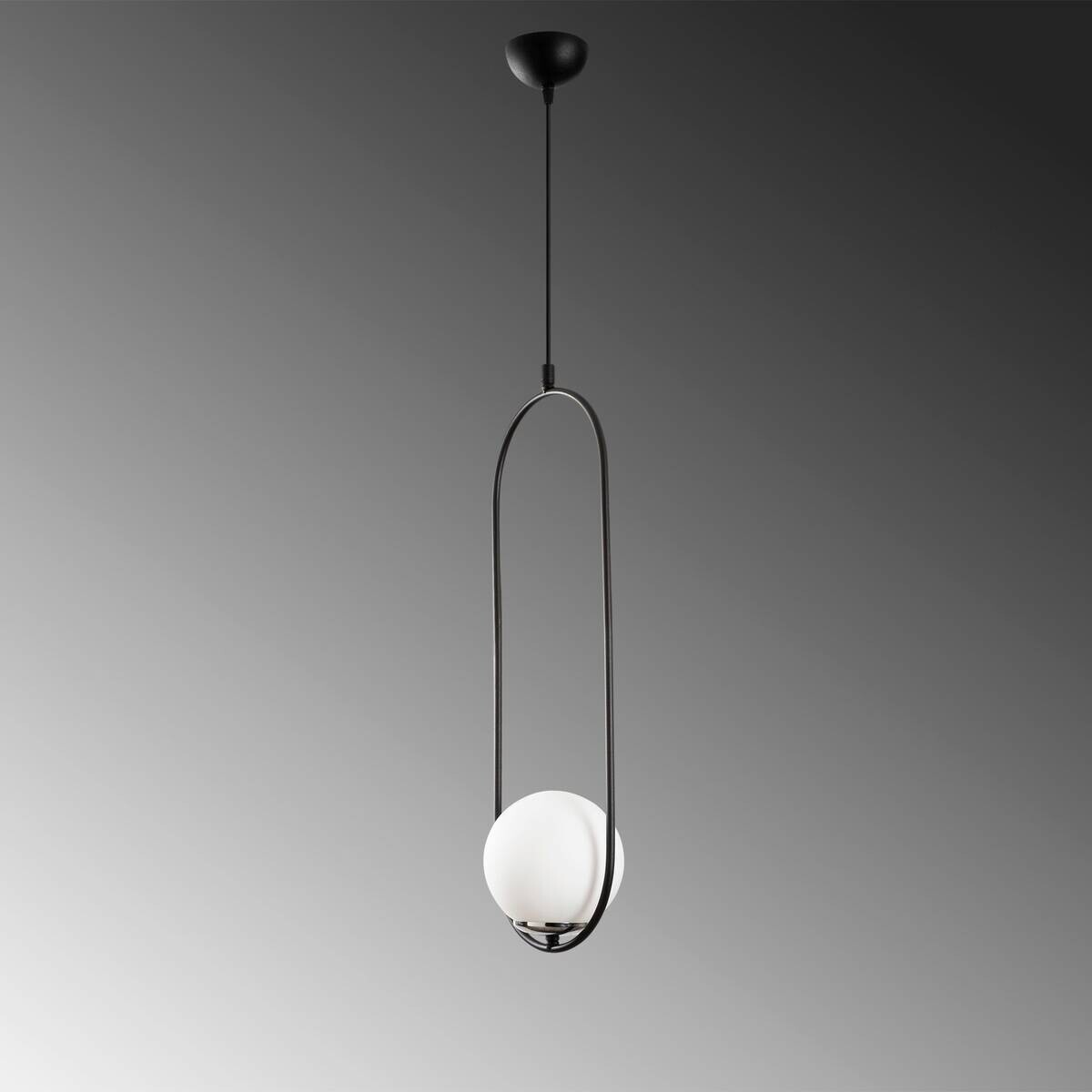 Opviq Pendelleuchte Mudoni schwarz weiß Glas B/H/T/L: ca. 20x146x15x20 cm E27 1 Brennstellen