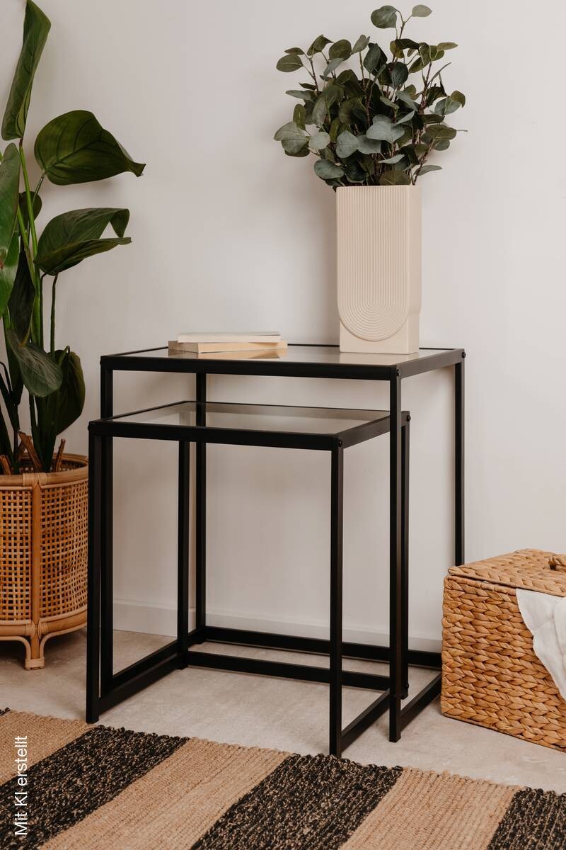 Beistelltisch Trosa schwarz B/H/T: ca. 55x60x40 cm