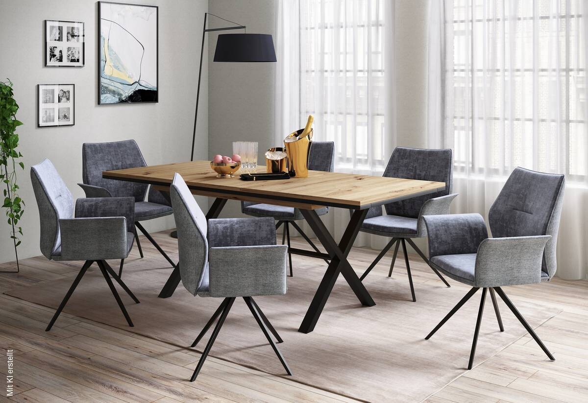 Sessel SUSANNE I S grau Stoff B/H/T: ca. 65x92x64 cm