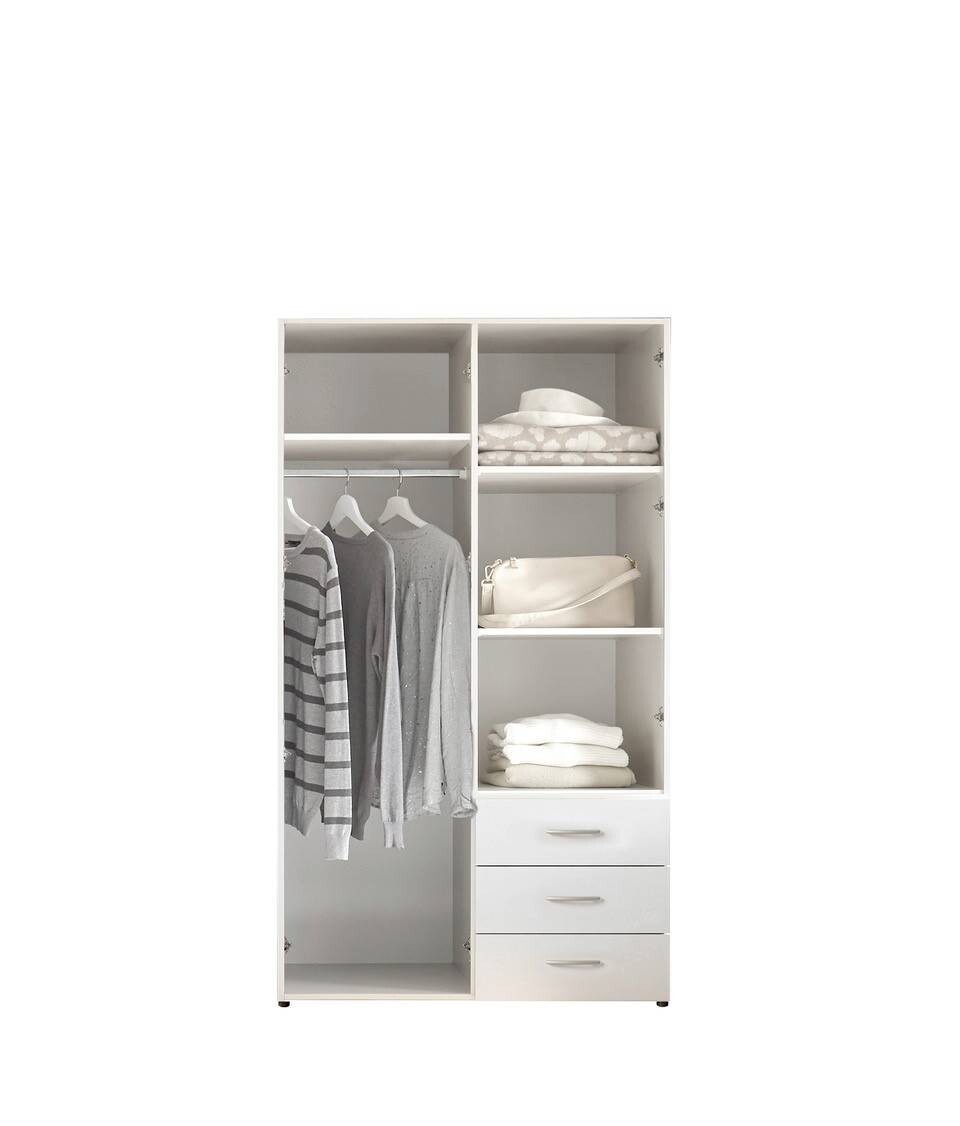 Kleiderschrank Harry weiß B/H/T: ca. 100x177x50 cm