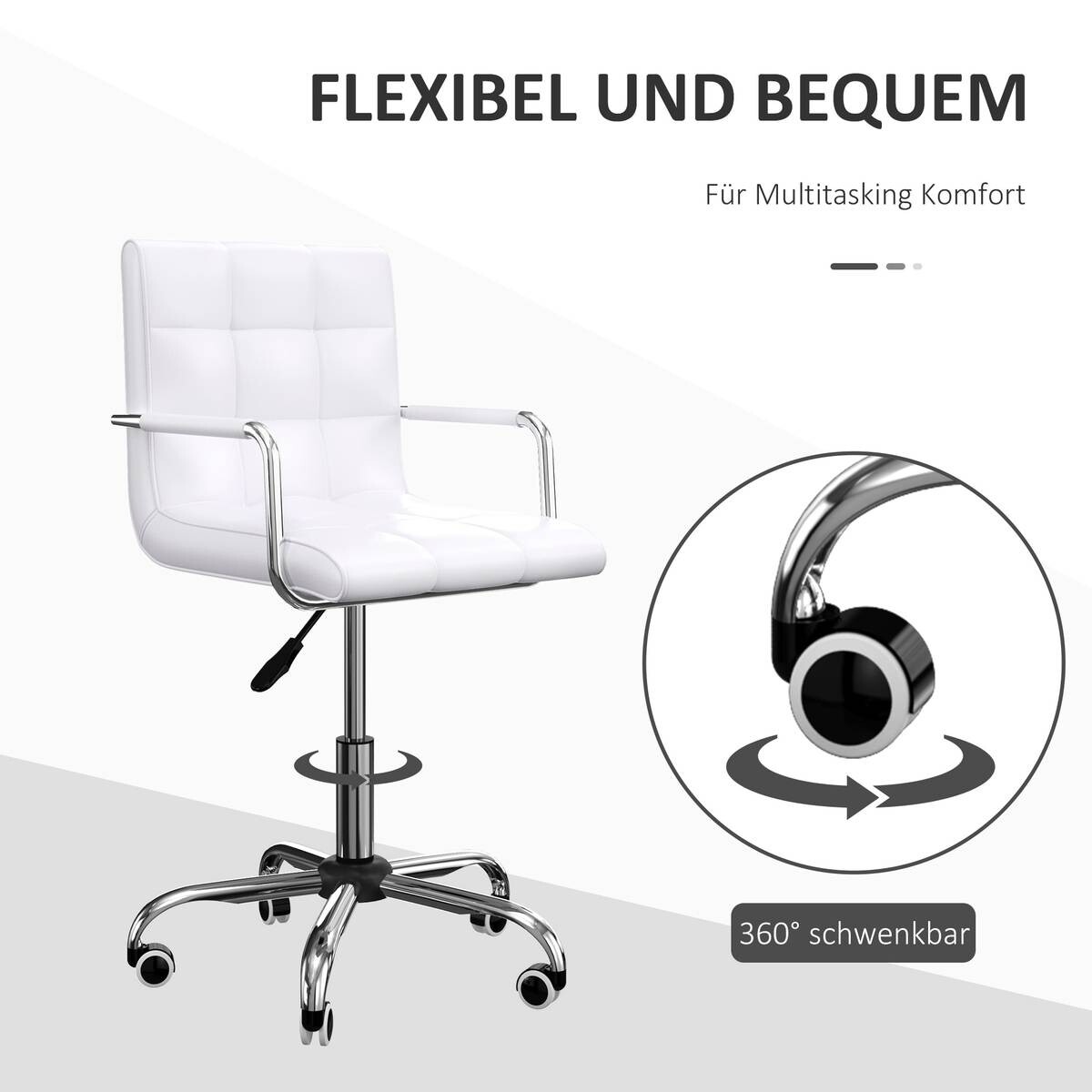 Drehstuhl 02-0701 weiß
