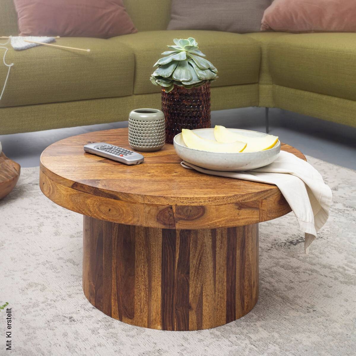 Couchtisch braun B/H/T: ca. 60x30x60 cm
