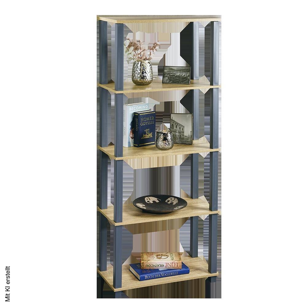 Kesper Regal grau Kunststoff B/H/L: ca. 29x147x60 cm