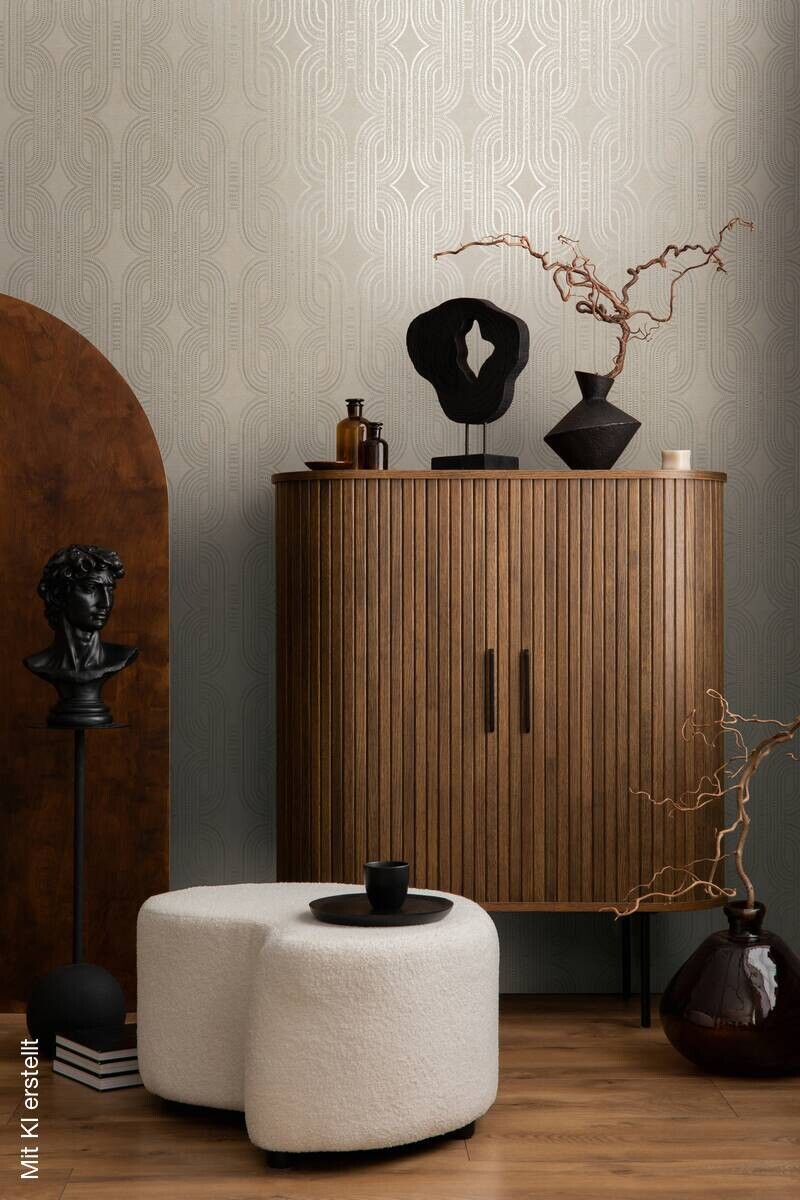 A.S.Creation Vliestapete grau beige B/H/D: ca. 53x1005x9,5 cm