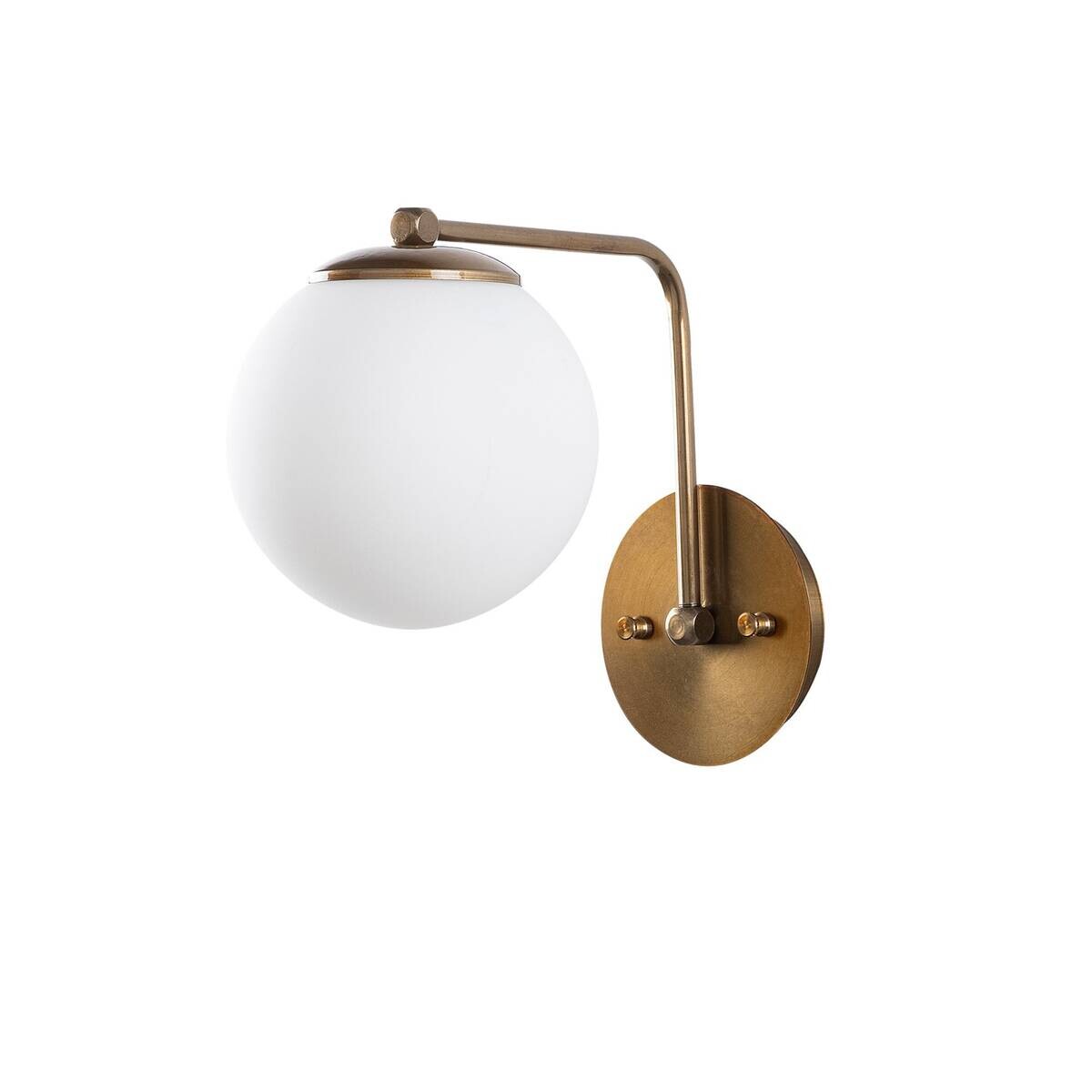 Opviq Wandleuchte Daisy gold Metall Glas B/H/T/L: ca. 26x22x26x15 cm E27 1 Brennstellen