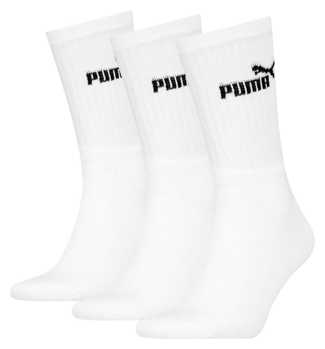 Puma Damen & Herren-Socken Puma weiß 3 Packstücke Größe 35-38