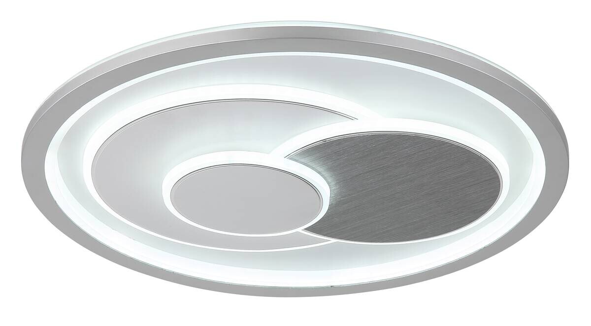 GLOBO LED-Deckenleuchte weiß silber Metall Kunststoff B/D: ca. 7x48 cm