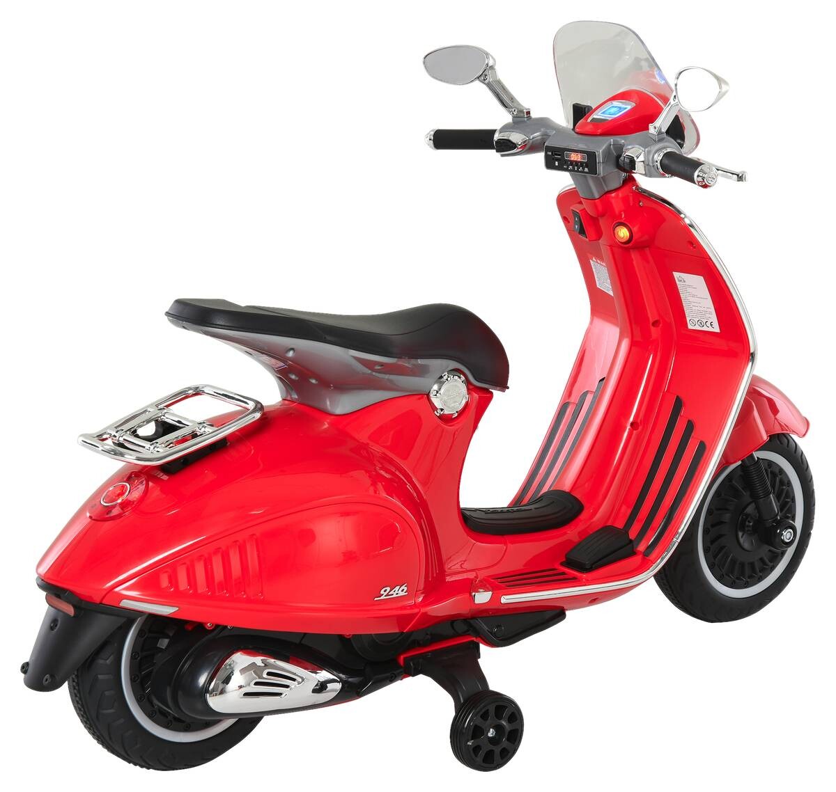 HOMCOM Kinder-Elektro-Motorrad rot B/H/L: ca. 49x75x108 cm