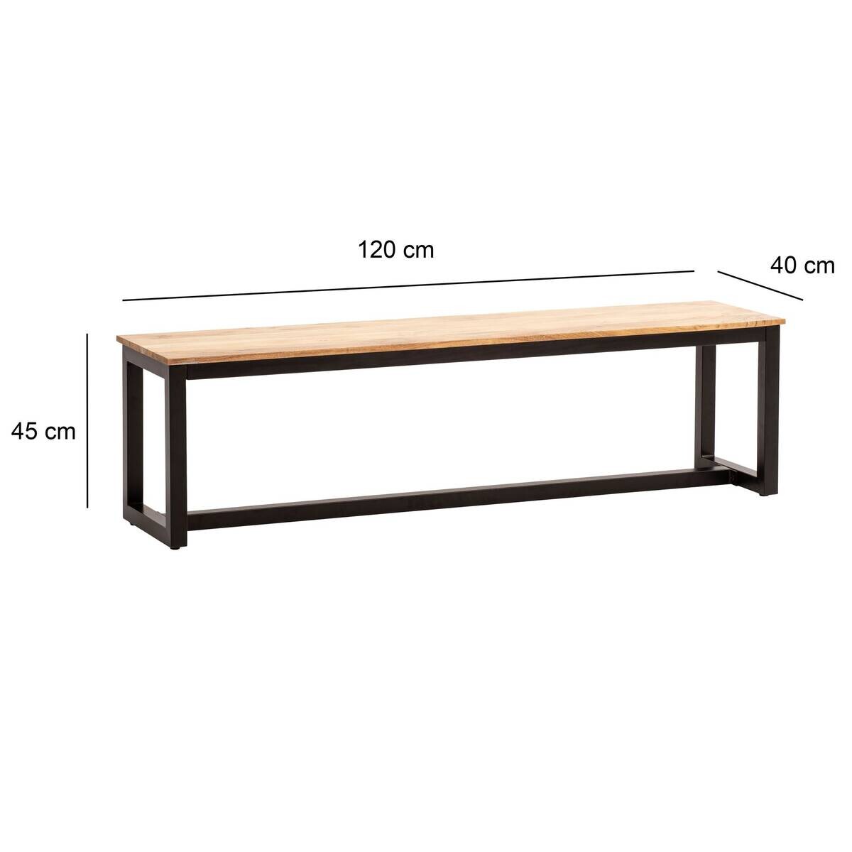 Sitzbank braun B/H/T: ca. 120x45x40 cm