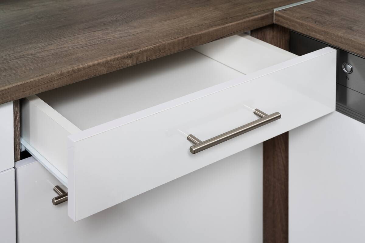 Respekta Winkelküche KBL340EYWMISGKE weiß B/H/T: ca. 340x205x172 cm