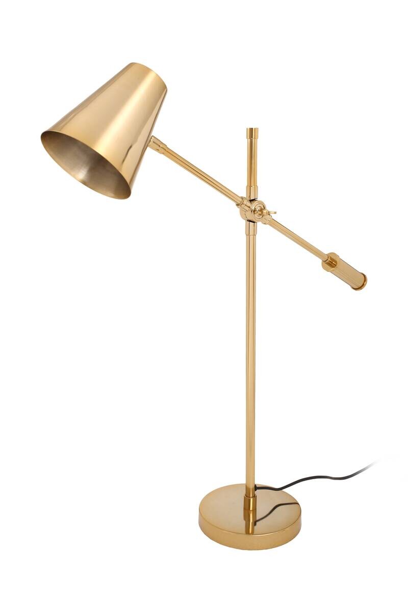 Kayoom Tischleuchte gold Messing Stahl Eisen B/H/L: ca. 18x74x68 cm E27 1 Brennstellen