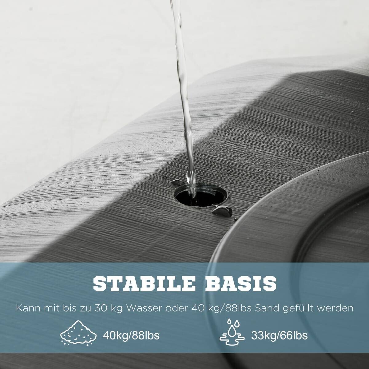 SPORTNOW Basketballkorb schwarz B/H/L: ca. 70,5x111x350 cm