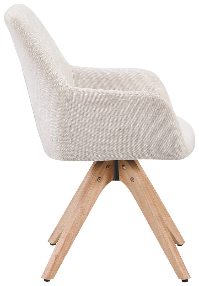 Armlehnstuhl Woody beige Webstoff B/H/T: ca. 62x85,5x64 cm
