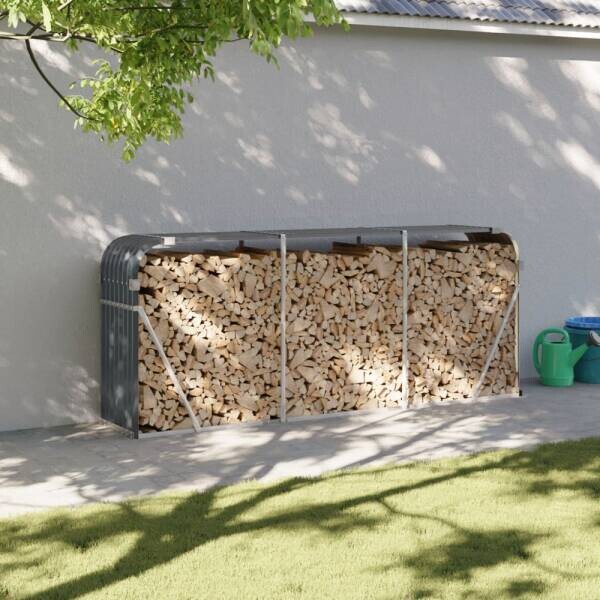 vidaXL Kaminholzhalter anthrazit B/H: ca. 234x100 cm