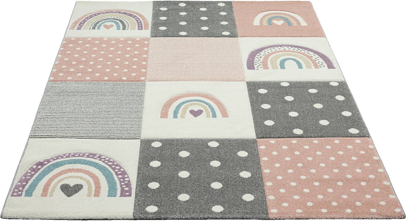 Merinos Teppich Pastel Kids rosa B/L: ca. 120x170 cm