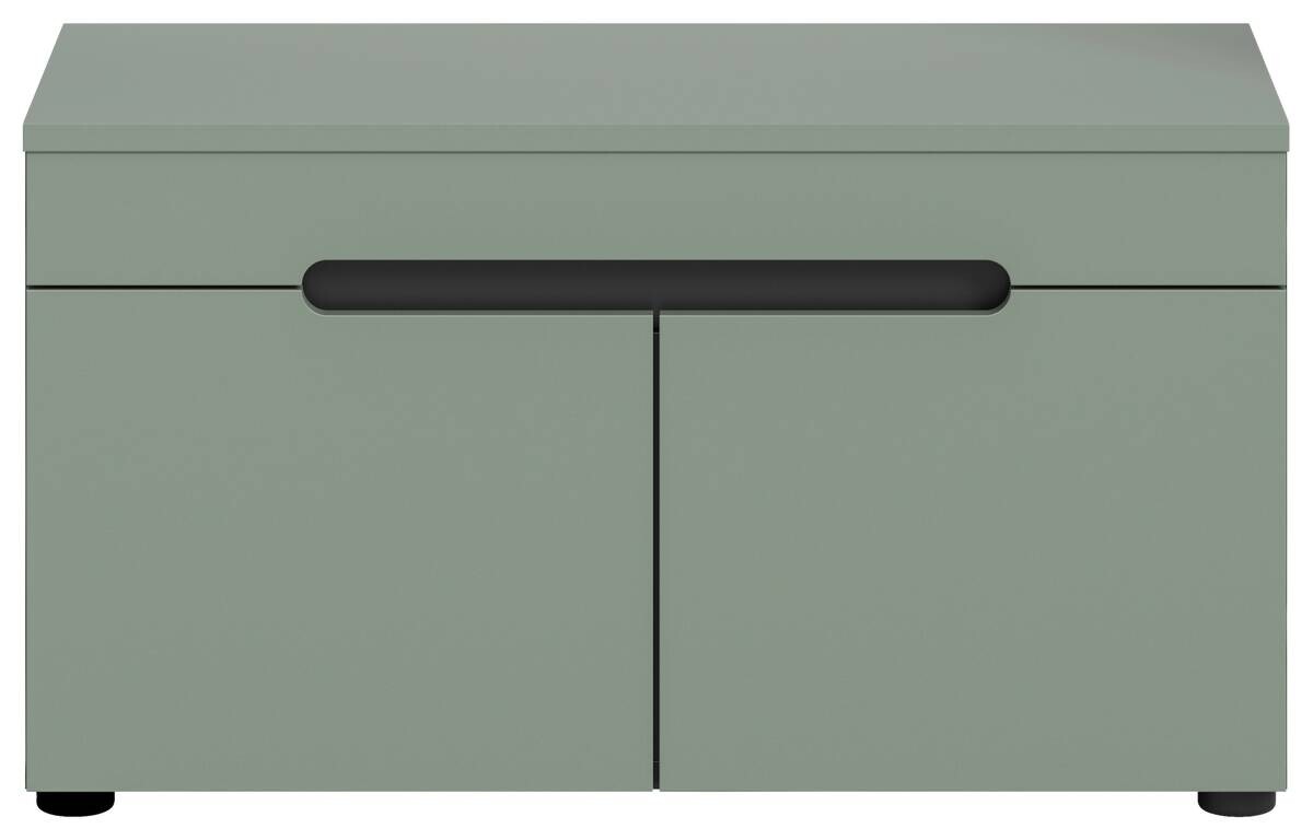 Sitzbank Canu grün basaltgrau Nachbildung B/H/T: ca. 80x45x37 cm