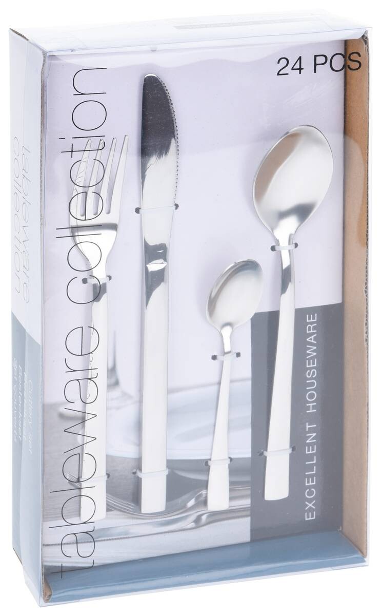 Excellent Houseware Besteckset silber Edelstahl 24 tlg