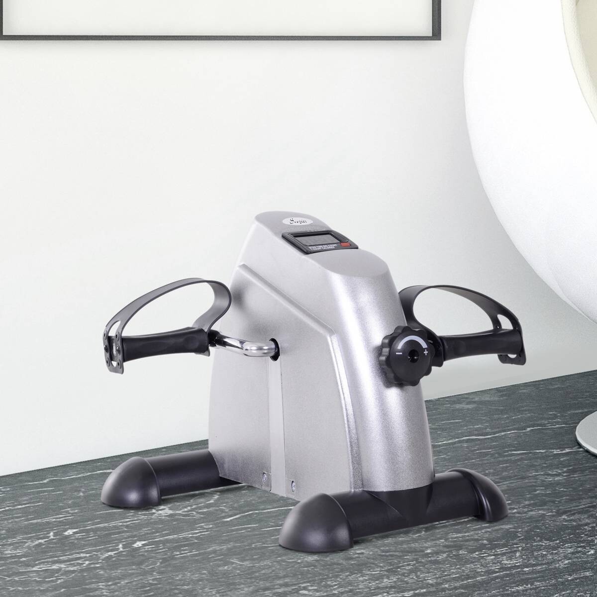 HOMCOM Pedaltrainer silber Metall B/H/T: ca. 39x31x40 cm
