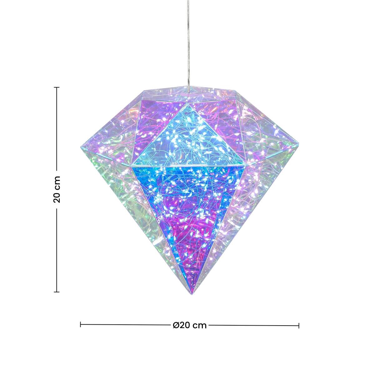 Nolo Dekoleuchte Diamant transparent B/H/L: ca. 20x20x20 cm
