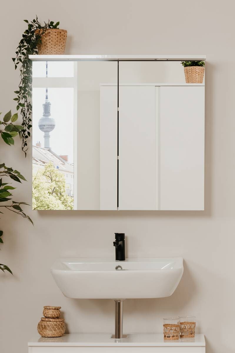 Spiegelschrank Capetown weiß B/H/T: ca. 79x71x28 cm