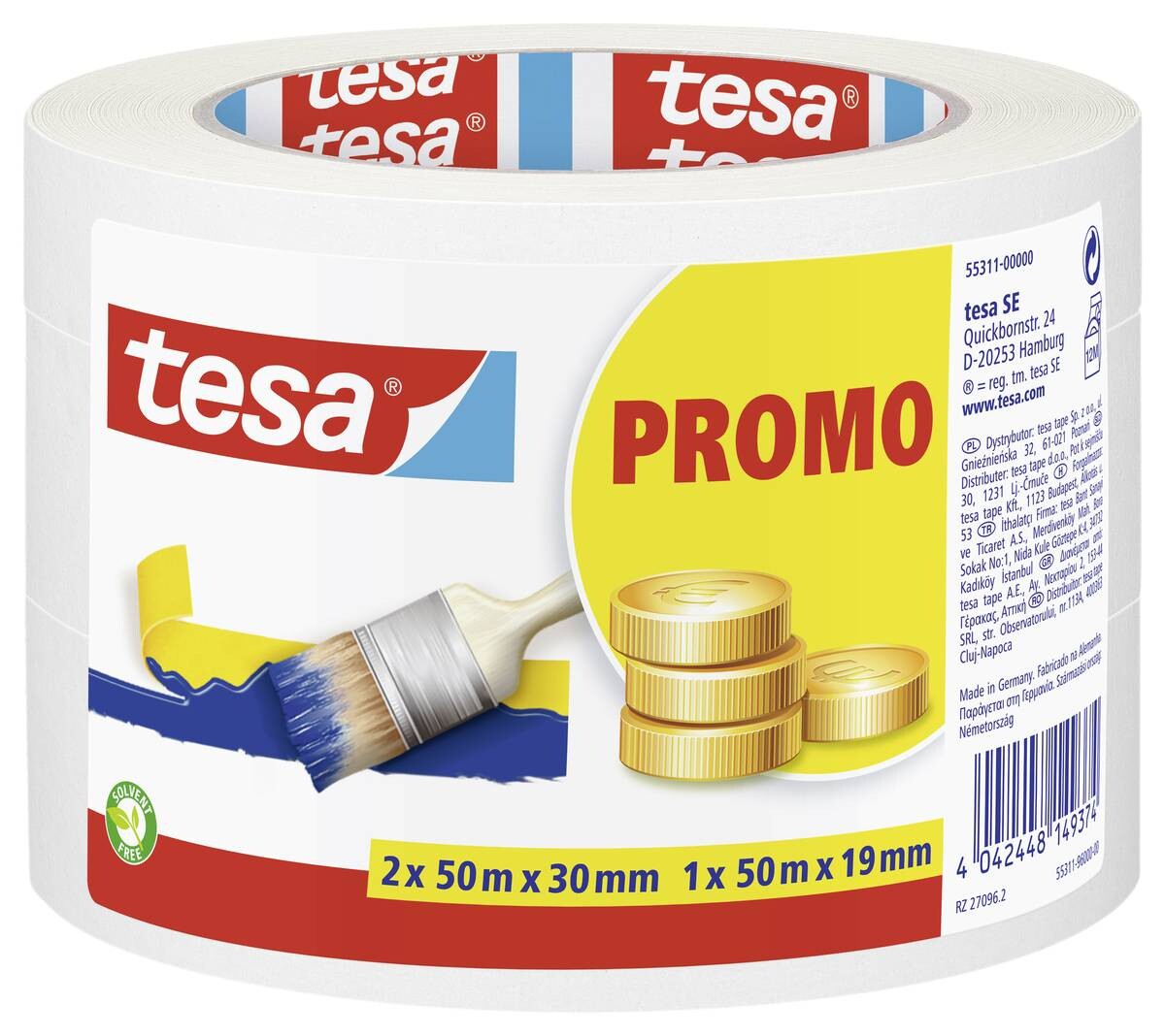 tesa Malerbandset Basic 3 tlg.