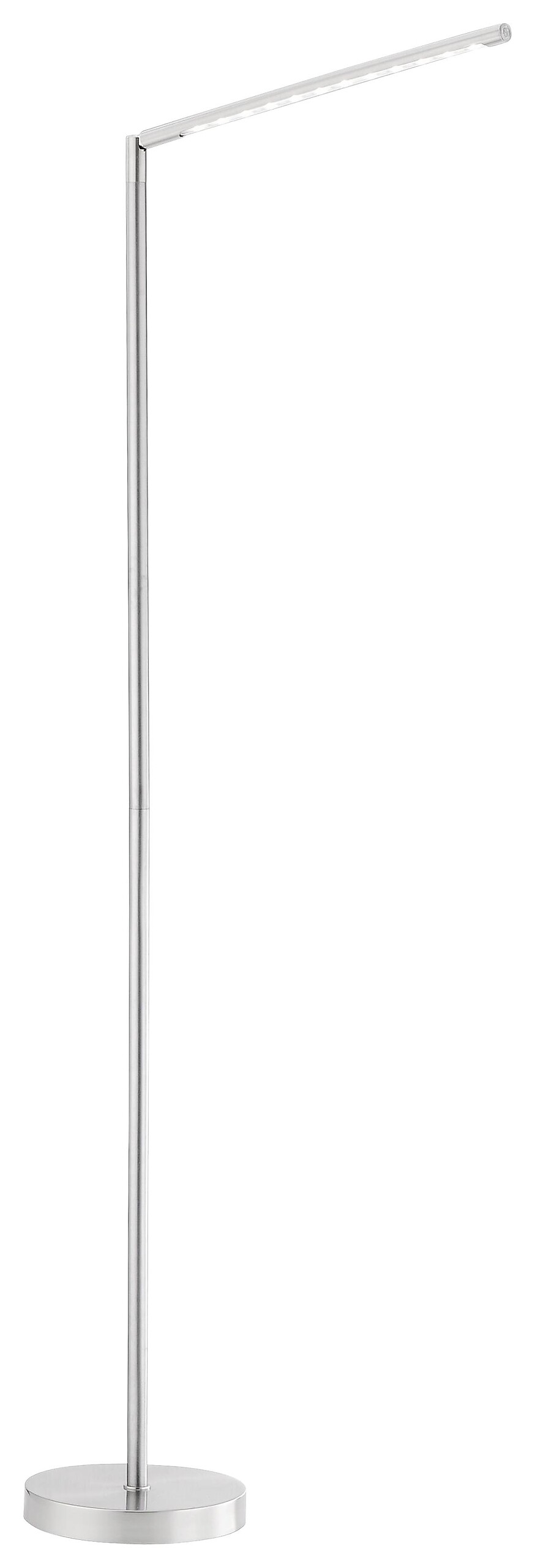 Just Light Stehlampe Dawda stahlfarbig silber Metall H: ca. 125 cm