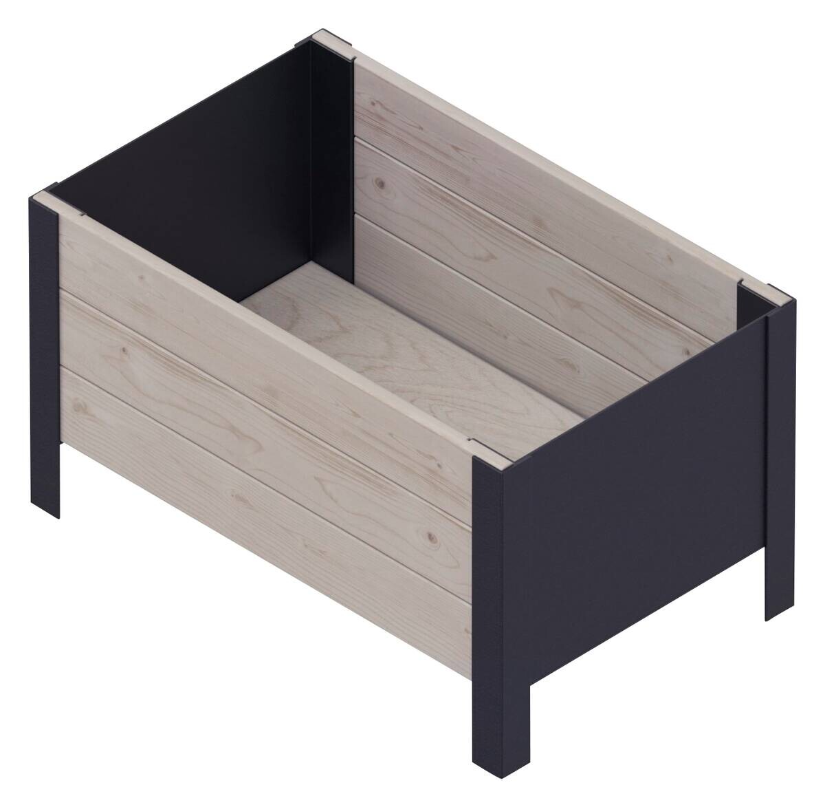 UPYARD Hochbeet MODERN grau Holz B/H/L: ca. 36x32x58 cm