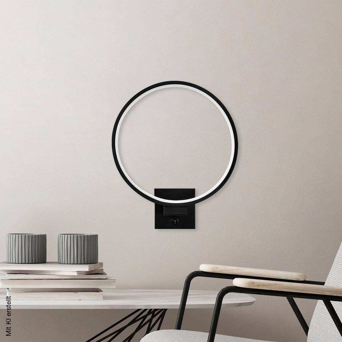 Opviq LED-Wandleuchte schwarz B/H/T: ca. 30x36x9 cm