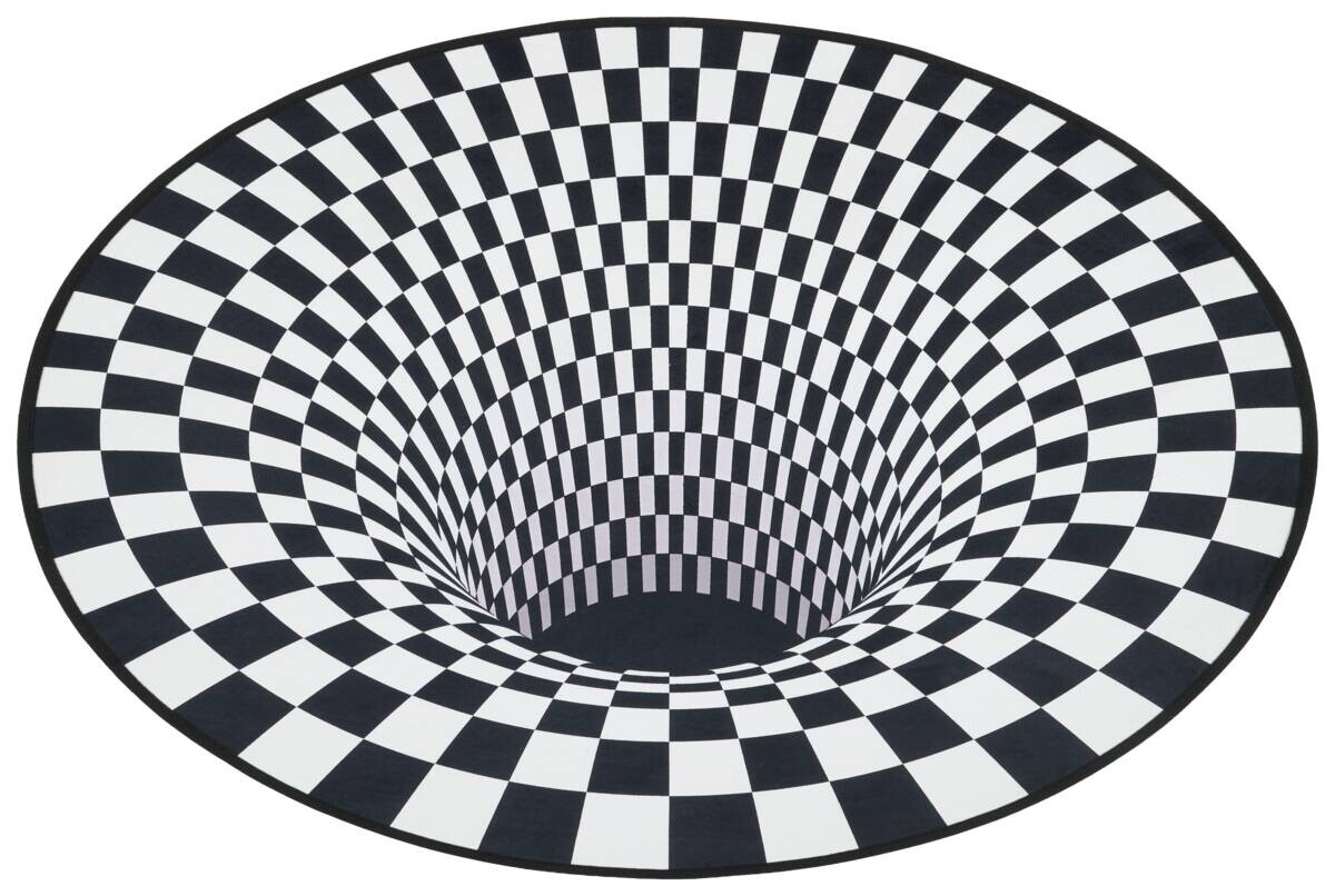 Teppich Illusion schwarz D: ca. 100 cm