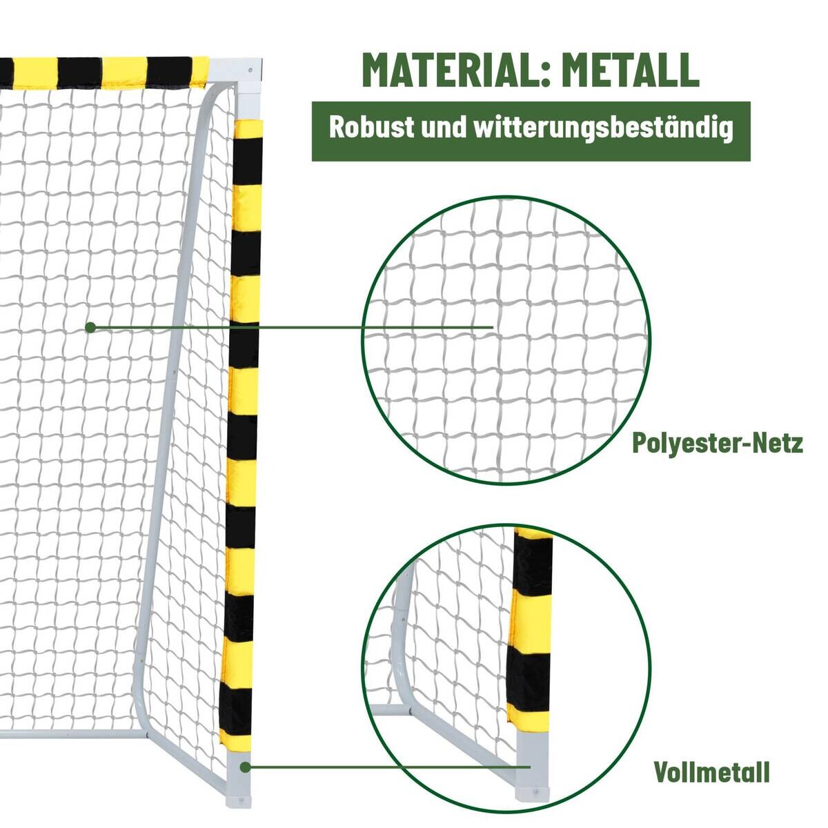 Fußballtor schwarz B/H/T: ca. 300x200x90 cm