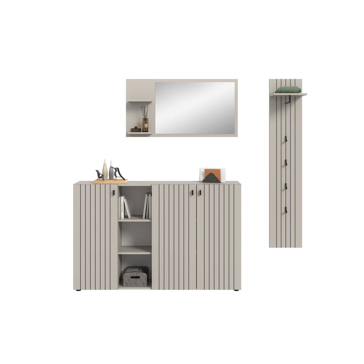 Garderobenset STATION Cashmere B/H/T: ca. 201x192x37 cm