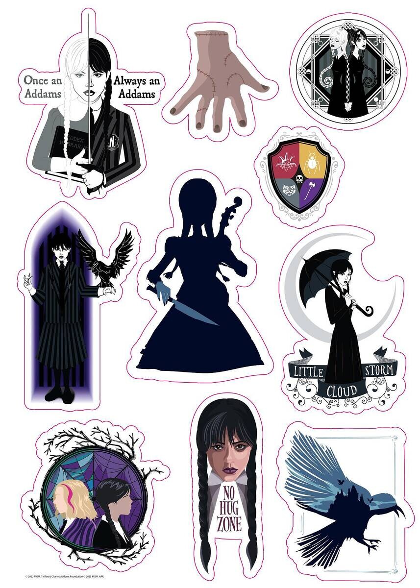 Wandsticker Wednesday B/L: ca. 50x70 cm