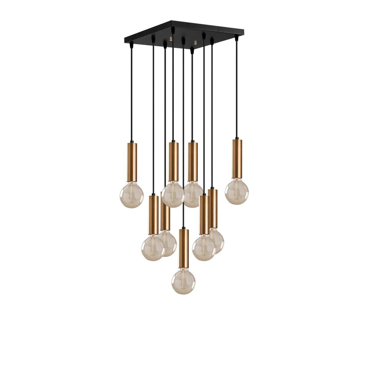 Opviq Pendelleuchte bronze B/H/T: ca. 50x136x50 cm E27 9 Brennstellen