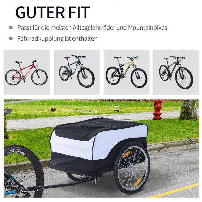 HOMCOM Transportanhänger fürs Fahrrad