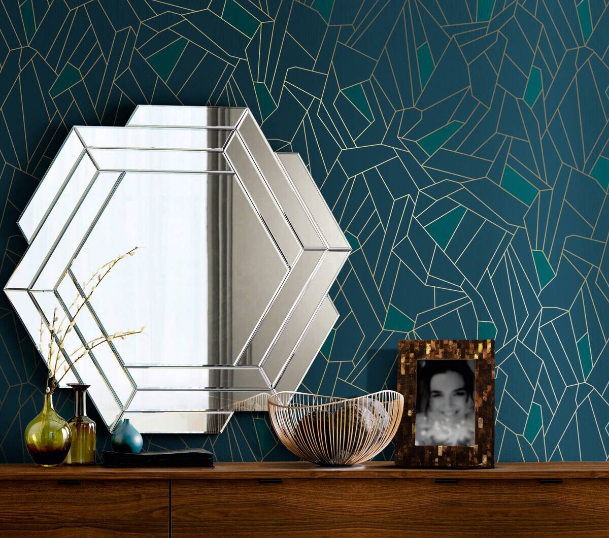 A.S.Creation Vliestapete blau türkis beige B/H/D: ca. 53x1005x8 cm