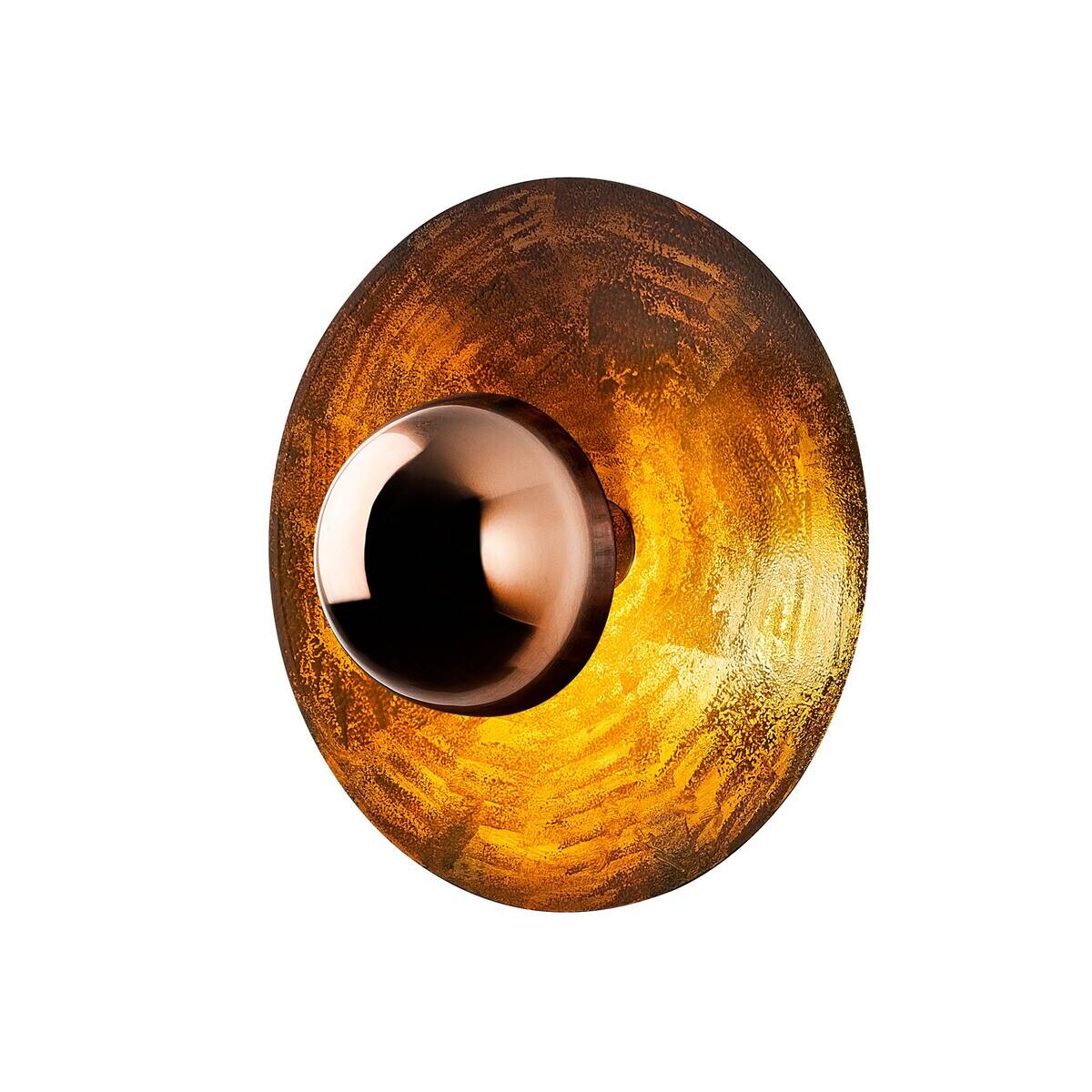 Opviq Wandleuchte Kurt Kupfer Metall B/H/T/L/D: ca. 38x31x38x38x38 cm G9 1 Brennstellen
